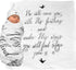 Under His Wings 91) 100% Muslin Swaddle & Bonus Baby Hat with Scripture Quote (Psalm - Organic Unbleached Cotton