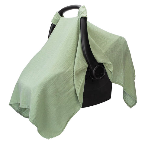 Set (Pack 10) Baby Car Seat Cover and Baby Burp Cloths of Bundled by Comfy Cubs