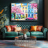 1000 (27.5" 19.7") Puzzles for Adults Pieces Urban Cherry Blossom Spring Street and Pink Vintage Car Art Jigsaw Puzzle