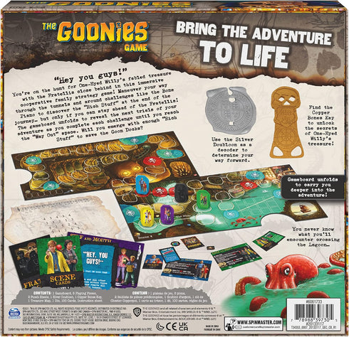 The Goonies Game - Retro Vintage 80’s Family Movie Board Game for Kids Aged 10 and Up