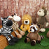 Elcoho 8 Pieces Safari Stuffed Animals Plush Jungle Animal Toys, 9.8 Inch Zoo Stuffed Animals Set for Animal Themed