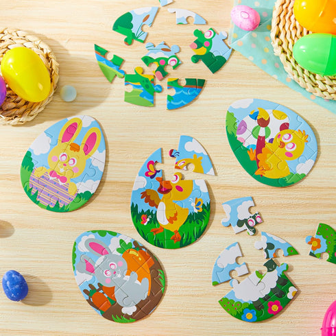12 JOYIN Pcs Easter Eggs Jigsaw Puzzle for Egg Hunt Game, School Activities Rewards, Kids Party Favors, Easter Basket