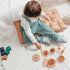 Set 11 Hiceeden of Wooden Sensory Bin Tools for Kids, Sensory Scoops and Tongs Toys with Bag, Waldorf Montessori Toys
