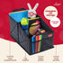 9 Lusso Gear Car Seat Organizer - Built-In Car Cup Holders & Mesh Pockets - Foldable Back Seat Organizer with Handles