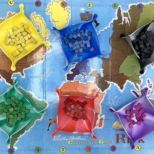 Luck Lab Board Game Storage Bowls, 6-Pack Folding Tray Accessory for Tabletop Bits and Pieces