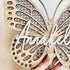 Chillever 3D - Personalized Butterfly Name Sign, Custom Wood Personalized Butterfly Wall Decor with Baby Name Sign