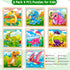 2-4, 8 Pack 9 2-4, 3-5, 3-5, Sets Wooden Dinosaur Puzzles for Toddlers PCS Jigsaw Puzzles for Kids Wooden Puzzles