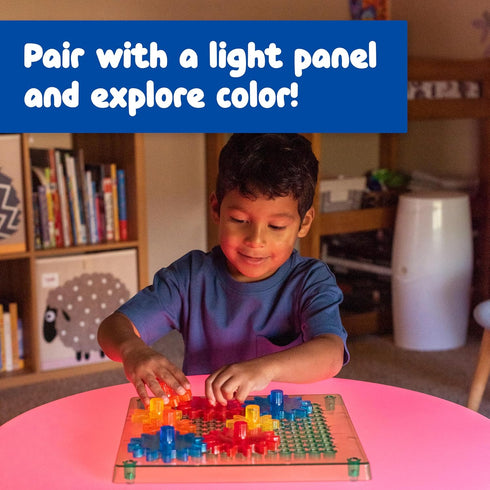 2+ 4 2 Spark & Wow Swap 'N' Spin Gear Grid | Ages | Translucent | Gears Toys for Kids | Colors and Sizes | Early STEM