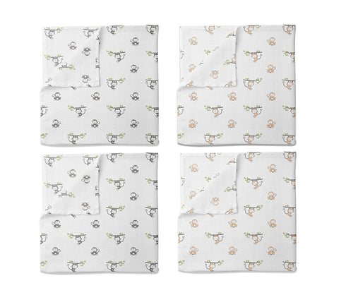 45 45 inches Bacati - Baby Blanket Unisex Swaddle Wrap Soft Breathable Cotton Muslin Swaddle Blankets Neutral Receiving