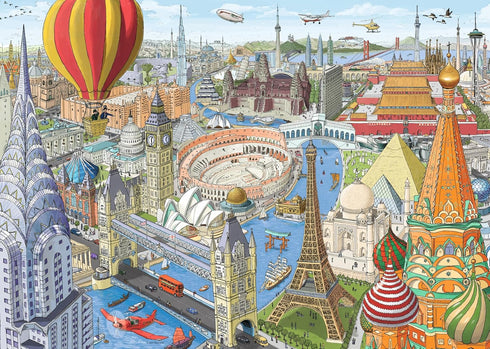 Ravensburger Around The World in 80 Days - 1000 Piece Jigsaw Puzzle for Adults & Kids Age 12+