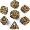Metal Skull Dice Set, Hollow Multi-Sided Dungeons & Dragons Dice, 7CPS Role-playing Dice Set, Ancient Bronze