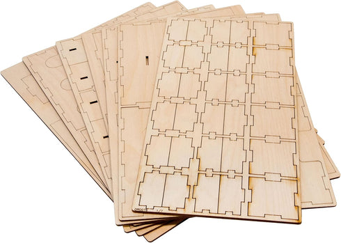 The Broken Token Mysterium Compatible Game Organizer, Wood Storage Box with Multiple Trays