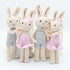 Crochet Stuffed Animal - Adorable Handmade Bunny Daughter Plushie Doll with Pink Dress, Ideal for Infants - Knitted