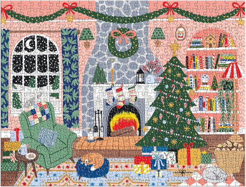 Galison Home for The Holidays Christmas Countdown – 12 Days of Puzzles with 12 Cozy Illustrations