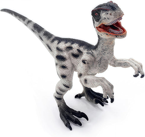 Gemini&Genius Velociraptor Dinosaur Toy for Kids, Realistic Raptor Action Figure with Movable Jaw and Hands