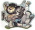 Playhouse Where The Wild Things Are 23-Piece Die-Cut Shaped Mini Puzzle for Kids