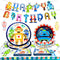 LaVenty Robot Birthday Party Pack - 34 Piece Set Including Banner, Plates,