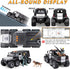 Police Car Toy, 8x8 Friction Powered with Light, Sounds, Openable Doors, Military Policeman & Dog for Boys 3-8