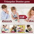 7 56 (2-4 Smilejoy Triangle Domino,Triangular Domino Tiles with Brass Spinners Tabletop Game for Kids Ages and Up