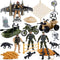 US Army Men Action Figures Play Set, Toy Soldiers with Military Weapons Accessories for Kids Boys