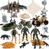 US Army Men Action Figures Play Set, Toy Soldiers with Military Weapons Accessories for Kids Boys