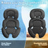 Ihaapsi Universal Baby Seat Liner Reversible Infant Car Seat Insert & Stroller Cushion Head & Body Support for Newborns