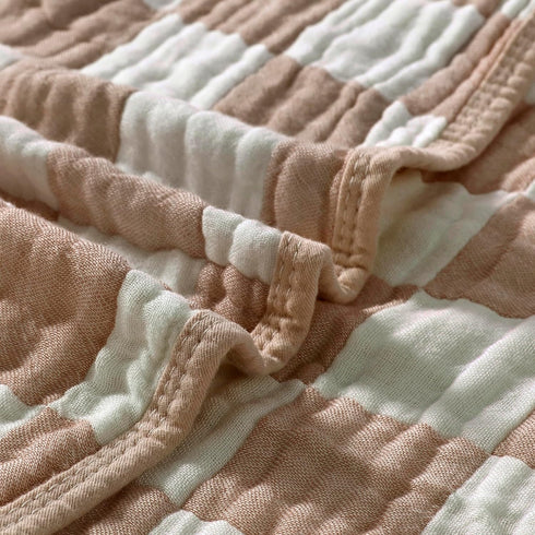 Ultra Soft Muslin Baby Blanket,A Versatile Swaddle and Bed Blanket for Babies, Toddlers, Boys, and Girls (1 Coffee Checkered 1 Pack). by HardNok