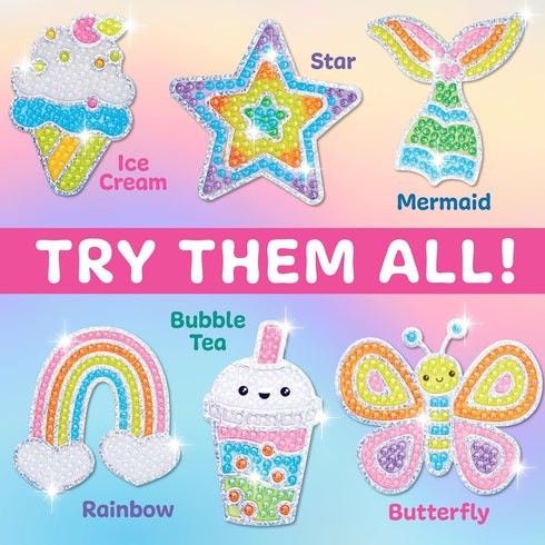 6+) Creativity for Kids Bubble Gem Super Sticker: Rainbow, Diamond Art Kits for Kids, Mini Craft Kit and Spring Crafts