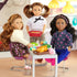 Lori Dining Room Set for Mini Dolls, Dollhouse Furniture for 6-Inch Dolls with Table & Chairs