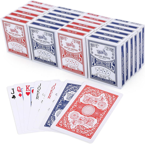 LotFancy Playing Cards, 24 Decks of Cards Bulk, Poker Size Standard Index,
