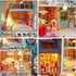 DIY Miniature Dollhouse Kit by GuDoQi, Tiny House 1:24 Scale with Music, Great Handmade Crafts Gift