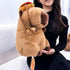 Tanha Capybara Plush Toy, Soft Stuffed Animal with Hamburger Backpack, Cute Capybara Gifts, 33cm / 13inch