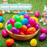 500 2.3" JOYIN PCS Easter Eggs, Empty Plastic Eggs Fillable Colorful Bright Eggshell Bulks for Easter Hunt, Filling
