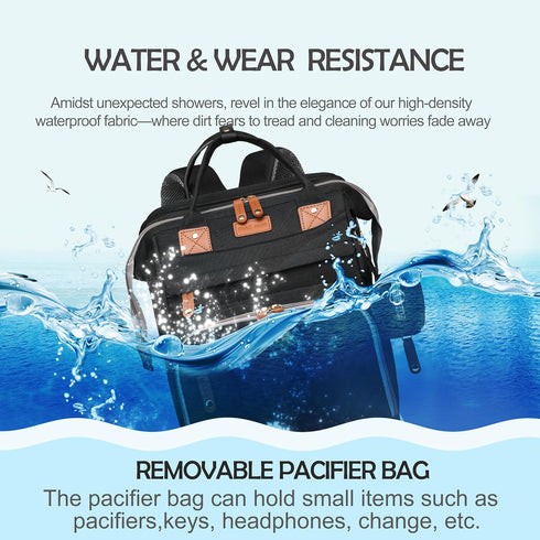 CESAILT Mommy Backpack Diaper Bag with Changing Station, Multifunction Travel Baby Bag, Waterproof Baby Tote, Large