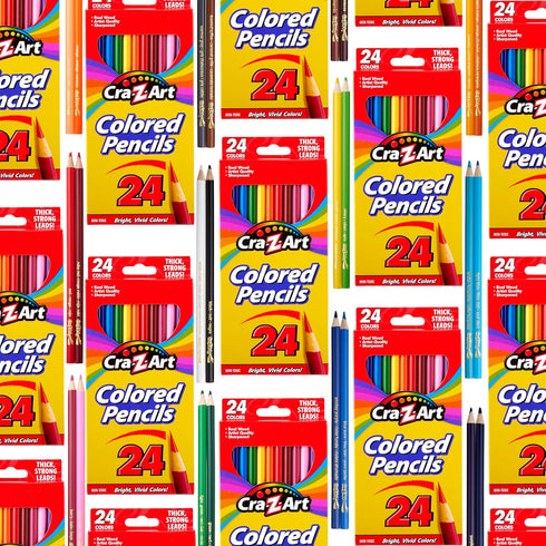 Pack, 10 24 Cra-Z-Art Colored Pencils Bulk Boxes of ct Pre-Sharpened Pencils, Non-Toxic, Classroom School Art Supplies