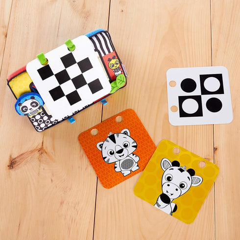 Baby Einstein Flip For Art High Contrast Floor Activity Mirror with Take Along Cards, Tummy Time Play