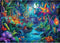 Fantasy Garden 1000 Piece Puzzle for Adults Beautiful Enchanted Forest Night Scene