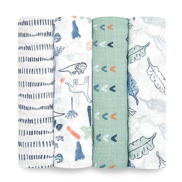 aden + anais Essentials Swaddle Blanket, Muslin Blankets for Girls & Boys,
