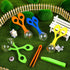 Mudder 12 Pieces Fine Motor Skill Toys, Includes 6 Handy Scoopers and 6 Jumbo Tweezers for Outdoor Exploration