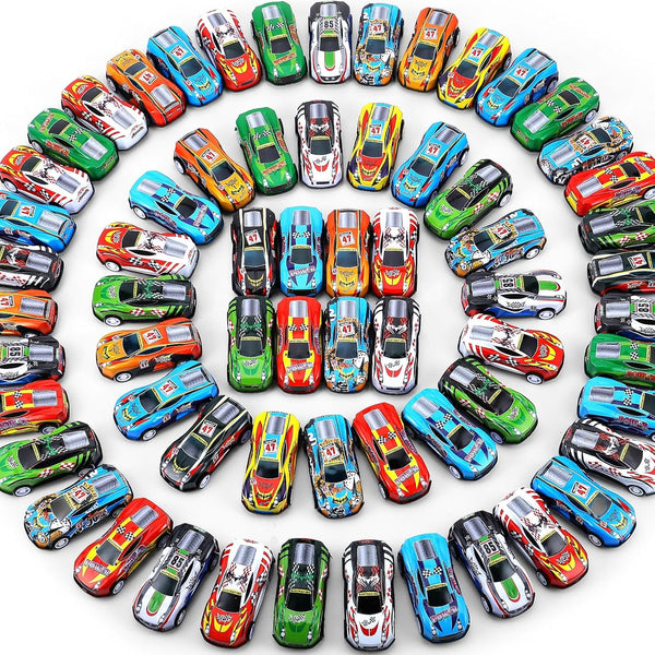 DERTE 140 Pieces Pull Back Cars for Kids Mini Car Toys Bulk Metal