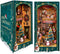 DIY Book Nook Kit - Christmas Wooden Miniature House Kit Rotating Decor,