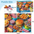 VOLUVOLU 500 500 20.5x15 Piece Puzzle for Adults, Hamburger Jigsaw Puzzles, Youths Favorite Foods Puzzles Pieces