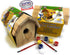 Matty's Toy Stop Paint-A-Barn Gift Set Bundle - Wooden Birdhouse & Bird Feeder (Includes Paints & Brushes) - 2 Pack