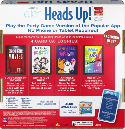 Head’s Up Party Game 4th Edition, Word Guessing Game for Kids and Families Ages 8+