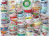 Galison Teacups – Julie Seabrook Ream 1000 Piece Puzzle Featuring A Regency Core Mix of Vibrant Teacups