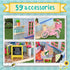 59 Honey Bee Acres in Bloom Flower Shop, Complete Dollhouse with Miniature Doll Figure, Pieces