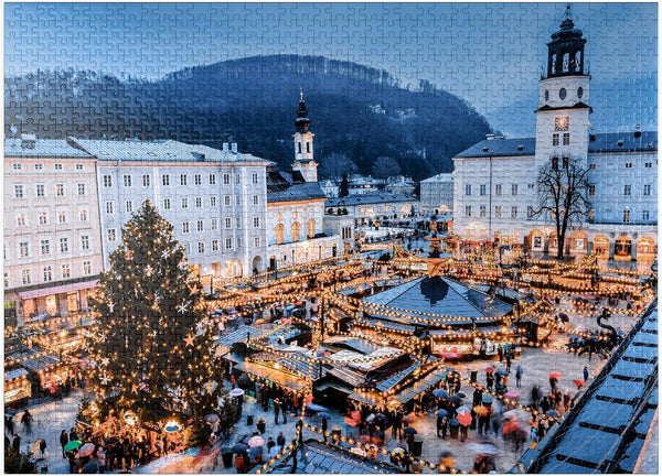 MyPuzzle Salzburg, Austria: Christmas Market in The Old Town of Salzburg -