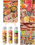 Small Jigsaw Puzzles for Adults, 150 Pieces, Japanese Barbecue Restaurant, 6 x 4 Inches, 3 Pcs, Mini Easel Included