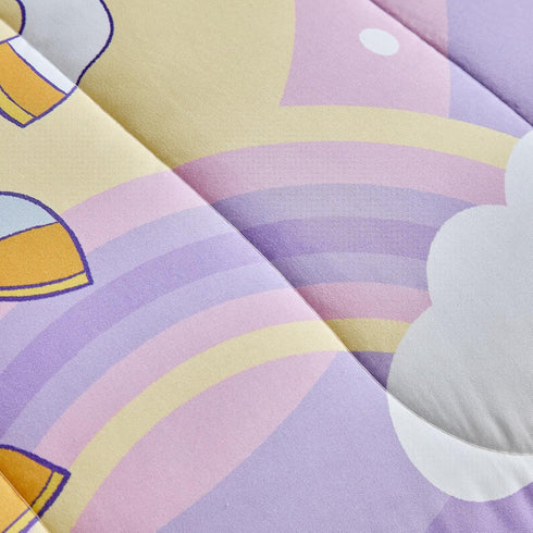 4 Set Set 1 1 1 1 Pieces Toddler Bedding for Girls Purple Unicorn Toddler Bed - Cartoon Stars Rainbow Print Cute