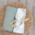 2 Pack 47" 47" Organic Baby Muslin Swaddle Blankets for Boy or Girl - Eucalyptus Leaves and Sage Swaddling Blanket